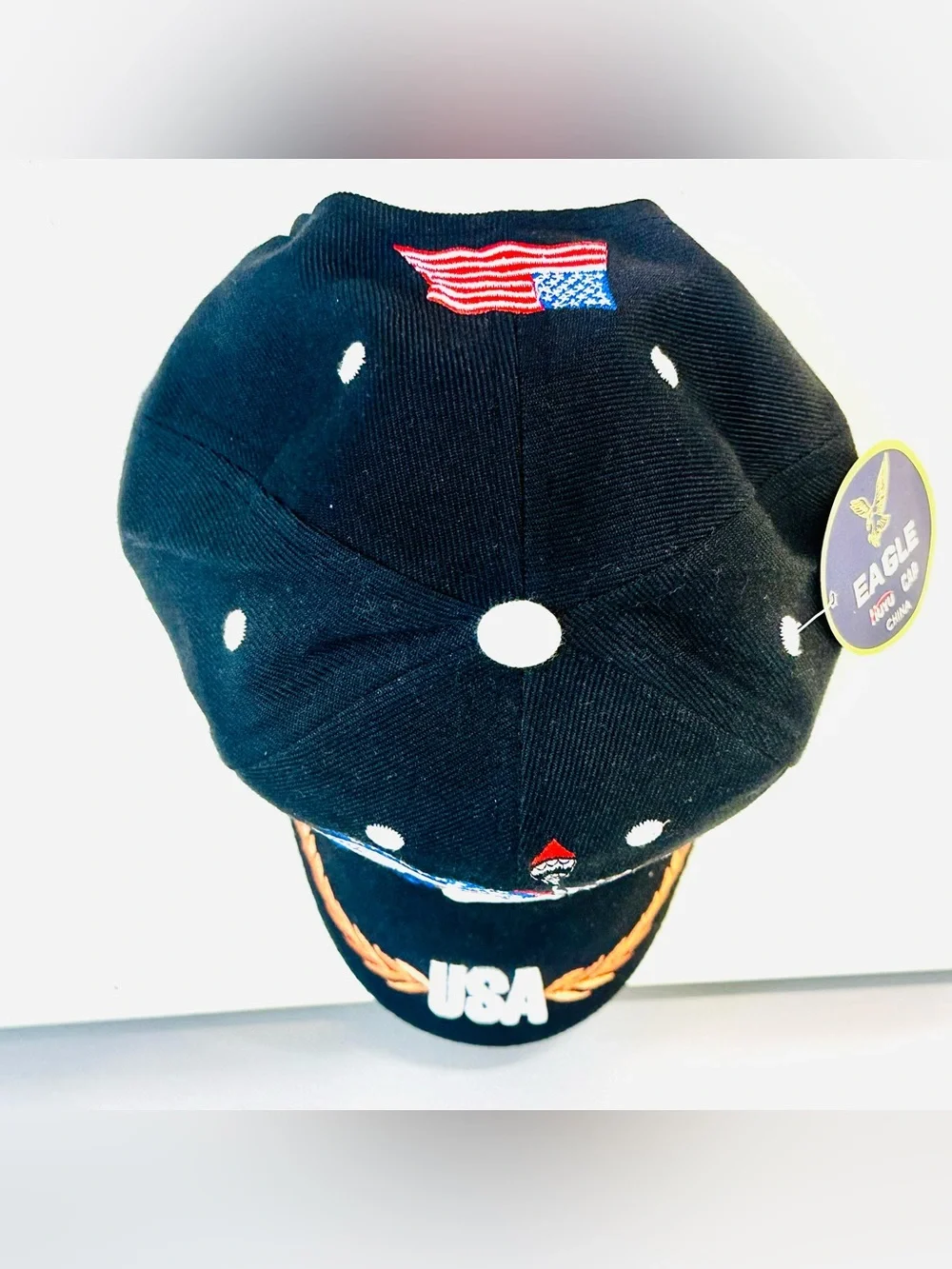 VTG Y2K USA Bald Eagle & Statue of Liberty Embroider Wool Blend Cap OSFM NWT
